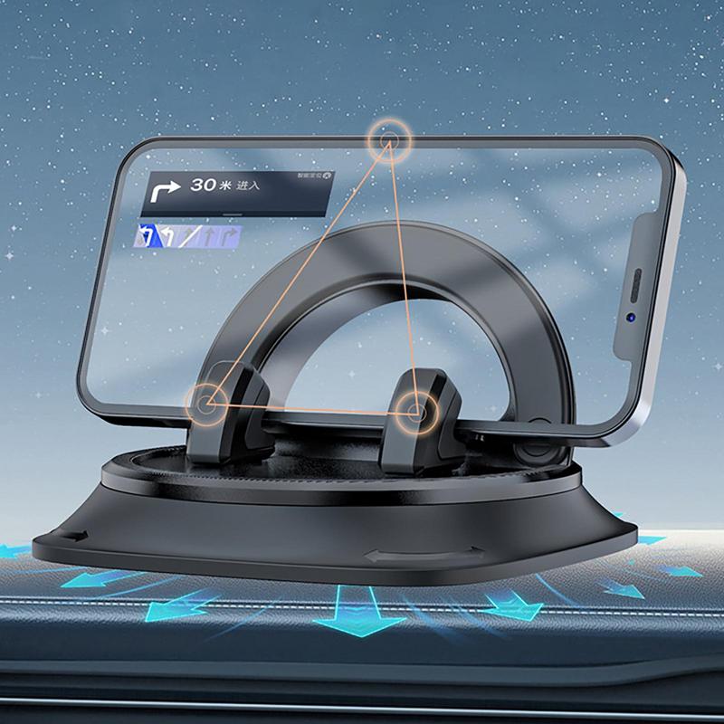 Phone Mount For Car Dashboard Cell Phone Holder 360 Degree Rotatable Car With Non-slip Silicone Dashboard Mount Car Phone Stand