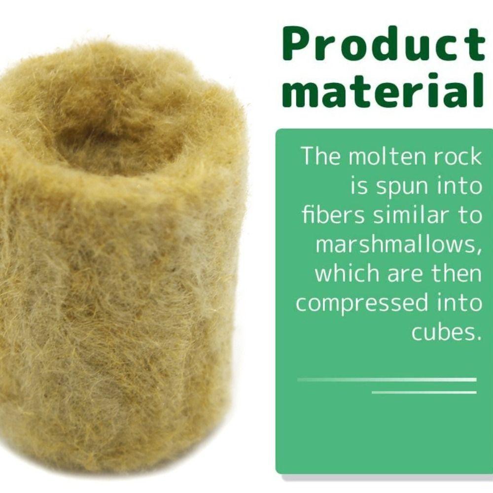 50PCS Hydroponic Substrate Rock Wool Plug Garden Sponge Nursery Block Plant Propagation
