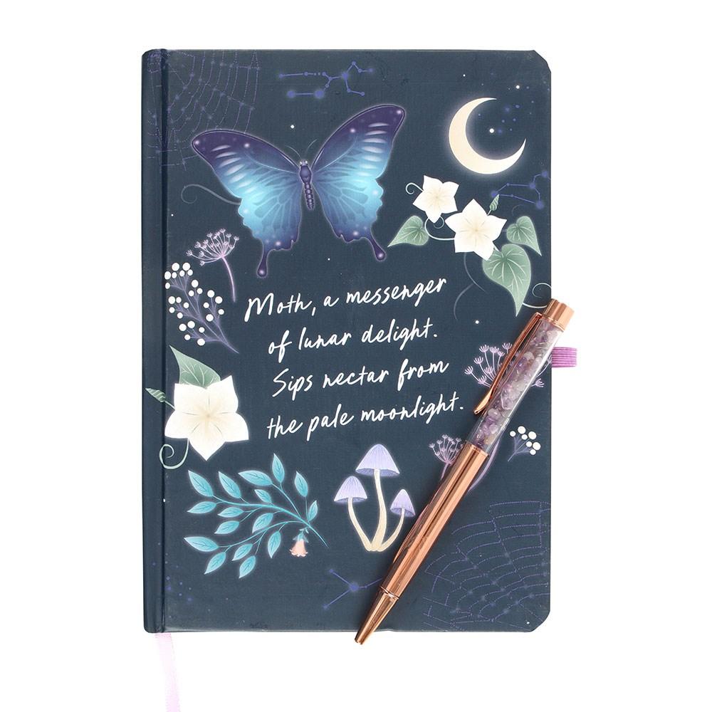 Something Different Midnight Moth Amethyst Diary And Pen