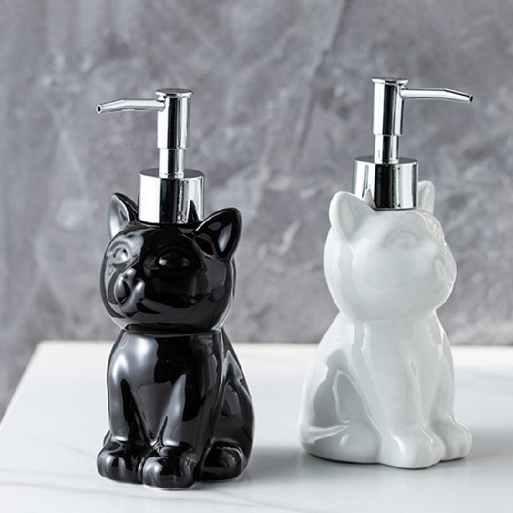 Симпатичный дизайн с кошками Диспенсер для мыла Легкое обслуживание Держатель для мыла с помпой-нажимным механизмом Для организации кухонной столешницы