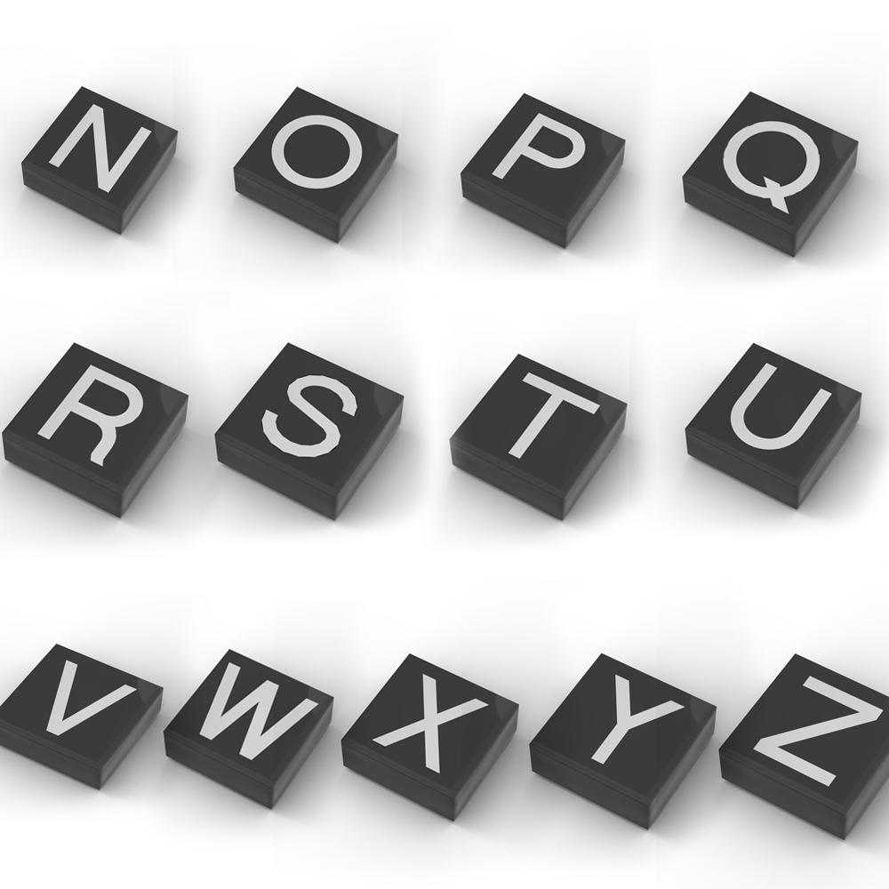 MOC 3070bpb009 Alphabet A-Z Building Blocks Set Lore 3070 Education Printed 26 Letters Bricks Toy For Children Kid Birthday Gift