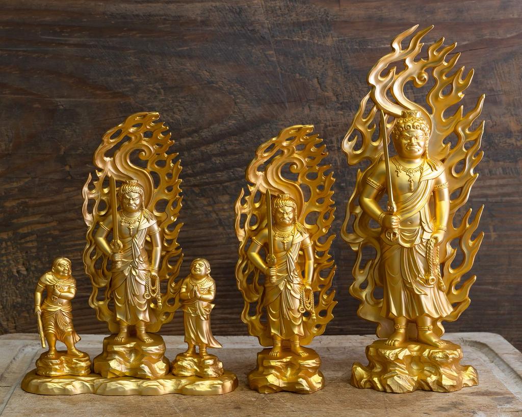 Статуя Будды Фудо Буддист Хидеун Макита в год Зодиака главный хранитель изображение Зодиак Такаока медная посуда Мио-о 15,5 см (позолоченный/24К