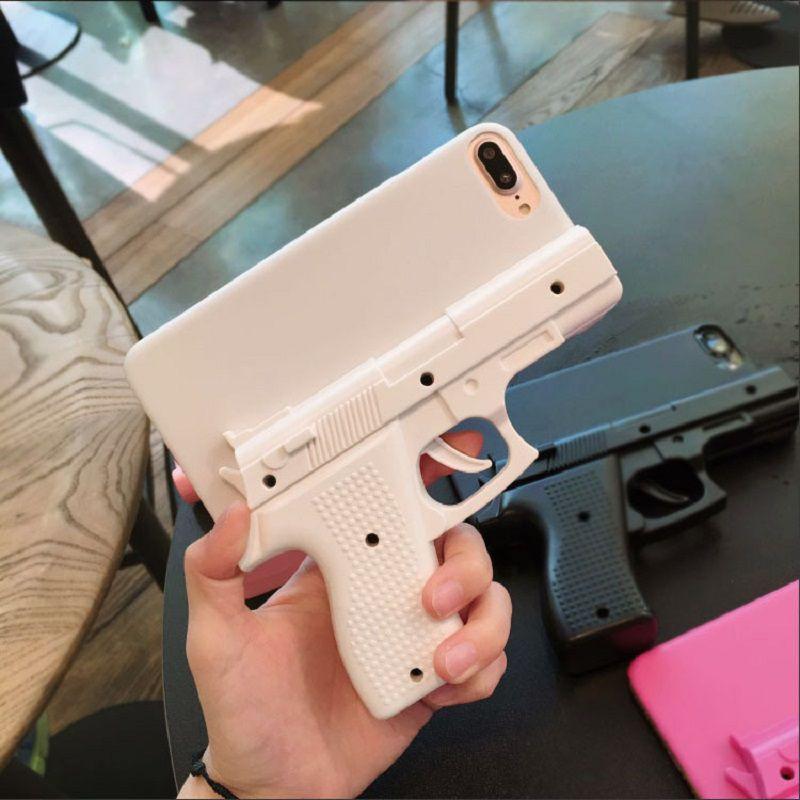 Новый Специальный Уникальный Крутой 3D Чехол в Форме Пистолета для iPhone 7 Plus из Материалов Премиального Качества