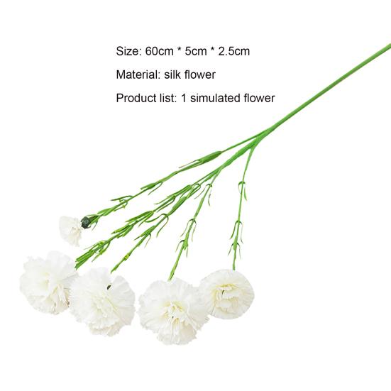 1 ветка, имитация цветка, реалистичная, легкая в уходе, гибкая, модная цветочная композиция, искусственная ветка цветка гвоздики на День матери