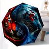 1pc Yin Yang Tiger Automatic Open/CloseUmbrella,Compact Umbrella for Men & Women Day Gift.C091