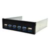 Передняя панель для оптического привода 5,25" USB 3.0 с USB 3.0 концентратором на 4 порта + USB 2.0 концентратором на 2 порта (19-КОНТАКТНЫЙ)