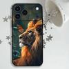Король зверей Лев Животное Черный Чехол Для iPhone 17 13 14 15 11 16 12 Pro Max Pro Max Plus E Air Mini Чехол для Телефона