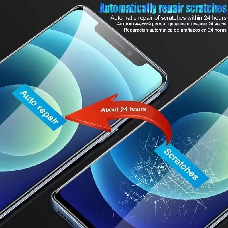 Мягкая гидрогелевая пленка, 4 шт., для iphone 17 pro max 16 15 13 14 12 11 air 16e, защитные пленки для экрана для iphone 7 8 plus 13 12 mini xs xr x