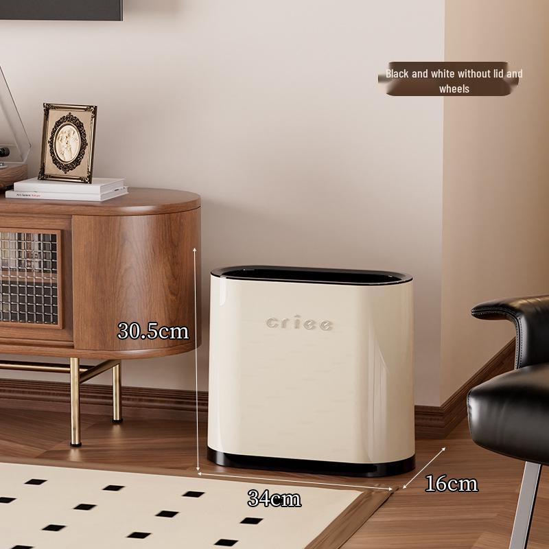 Красное овальное мусорное ведро нажимного типа с крышкой для ванной комнаты и гостиной