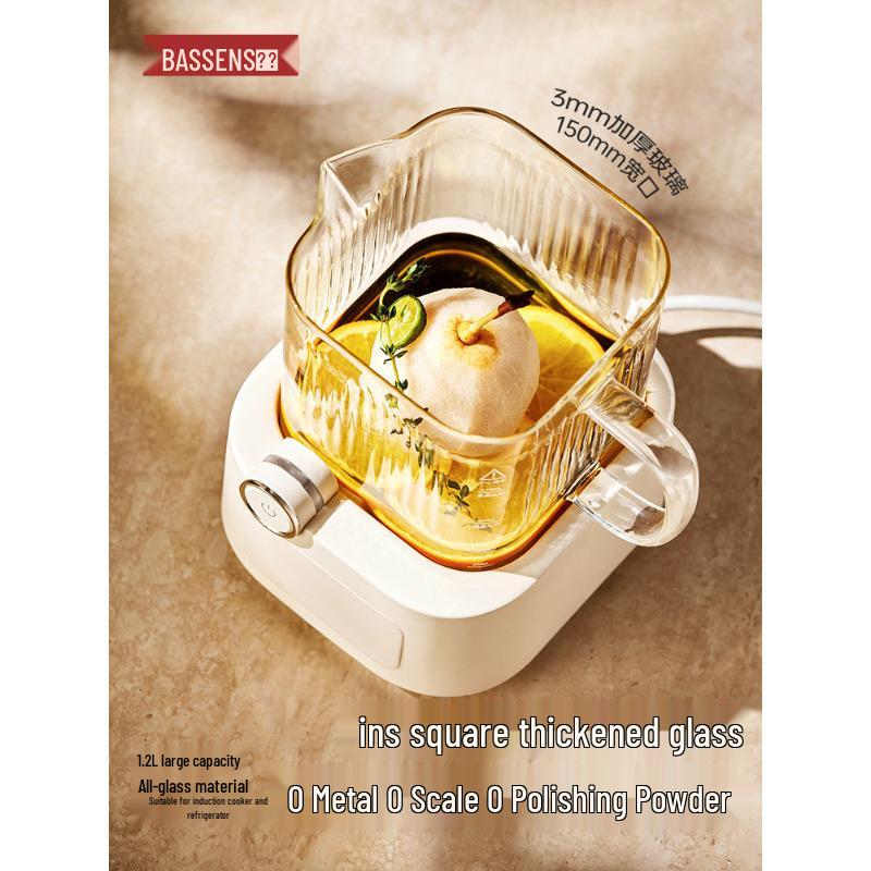 Многофункциональный стеклянный заварник для чая: Квадратная кастрюля Bassen для дома и офиса