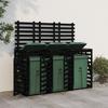 VidaXL Triple Wheeled Bin Shelter, Bin Cover with Door and Lid, Bin Hangar with Storage 3157695