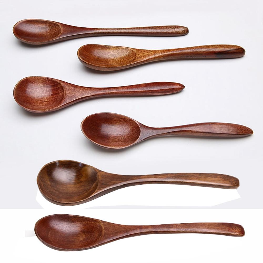Style Tableware Flatware Cooking Utensils Mixing Tea Spoon Soup Spoons Coffee Spoon Wooden Spoon