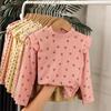 Kids Long Sleeved Undershirt Girls Cute Floral Dots T-shirt 2-10T Children Girls Sweet Tops Bottoming Shirt for Kids