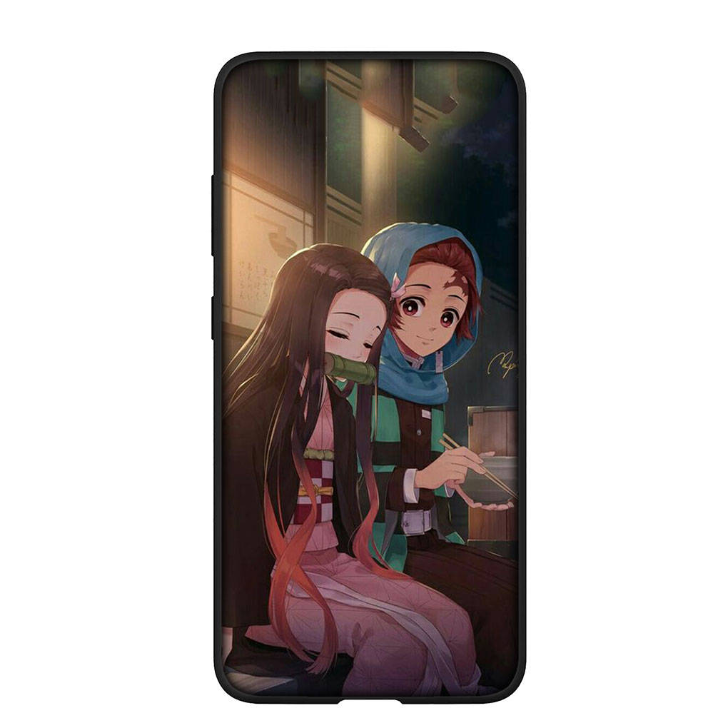 Чехол для телефона Samsung Galaxy S25 S24 S23 iPhone 16 15 Xiaomi Redmi Note 14 13 12 16E X 11 Pro OPPO Moto Huawei Kokushibo Nezuko Demon Slayer Tanjirou
