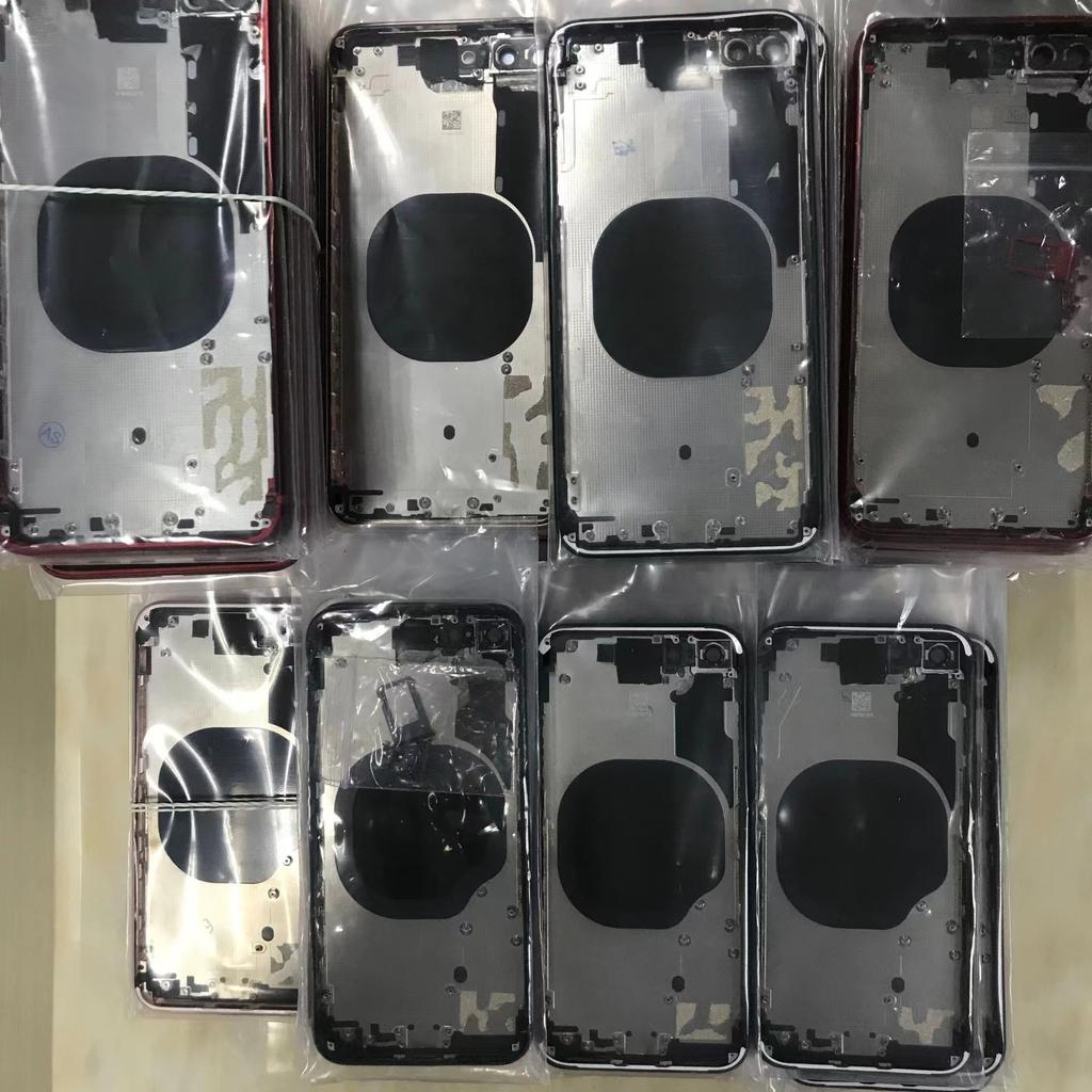 Задняя крышка корпуса для iPhone X XS, крышка аккумуляторной батареи, задняя крышка, средняя рамка корпуса со стеклом, сменные детали