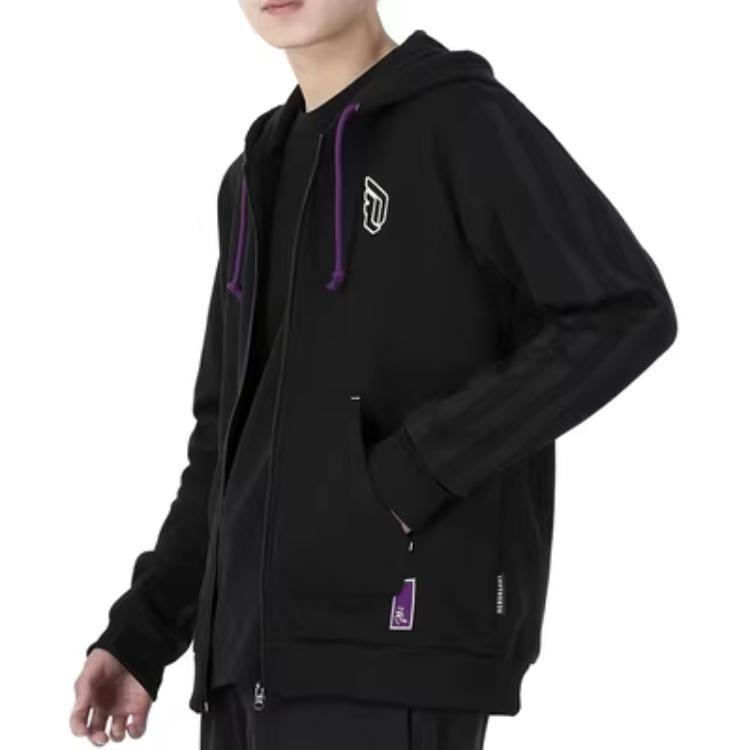 adidas Толстовки Мужские Черные С Капюшоном Умеренная Кардиган HG2130