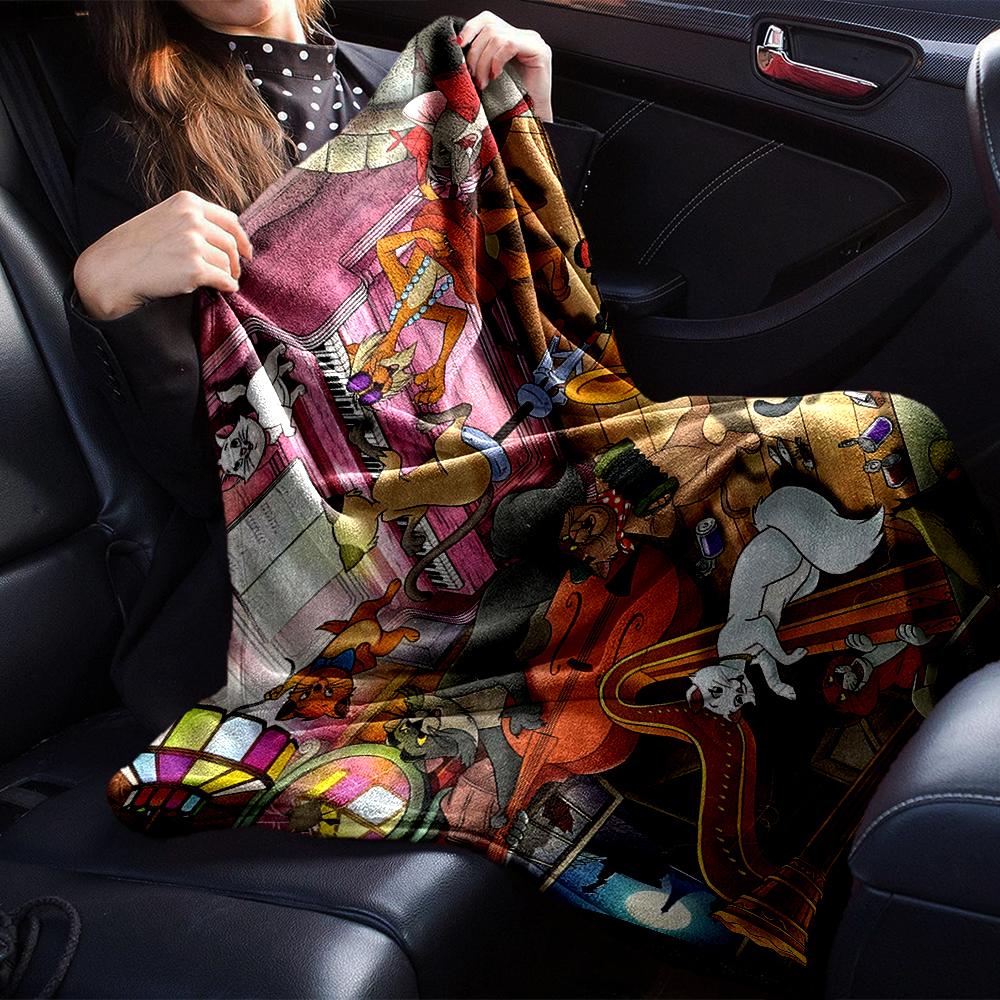 Cats Concert Blanket Soft Throw Blanket For Home Bedroom Bed Sofa Travel Office Solid Christmas Blanket