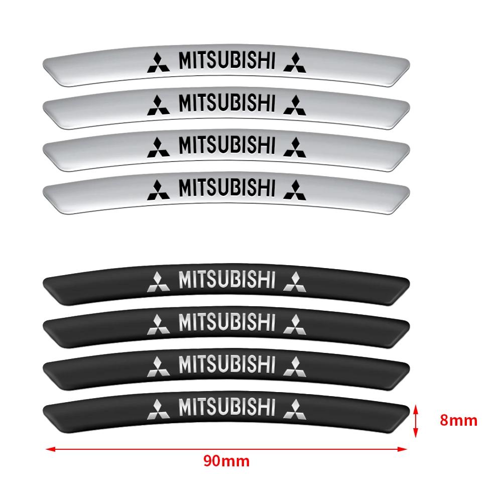 cytbfl1 Set of 4 Aluminum Car Wheel Racing Decals and Badges for Mitsubishi Ralliart, Outlander, L200, and Xpander
