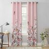 Розовый цветок растение бабочка новые оконные шторы для гостиной кухни Крытый декор оконные занавески подзоры