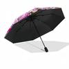 K-Pop Stars Coloring Fun Automatic Umbrella Compact 8 Rib Design Sturdy Construction Durable Everyday Carry Umbrella Stylish Accessory