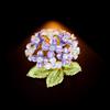 Luxury Purple Hydrangea Brooch: Elegant Women's Floral Pin Corsage