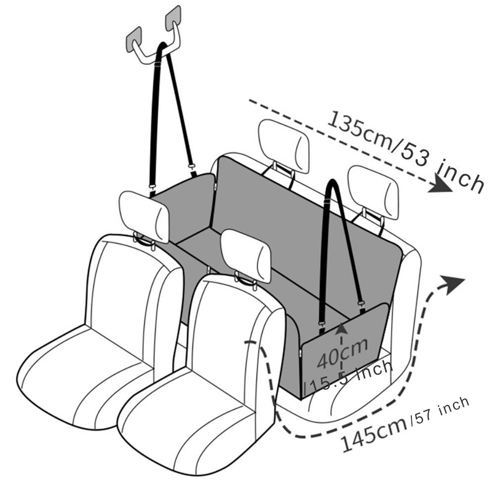 Чехол на сиденье автомобиля для собак, водостойкая сетка на окно, гамак для автомобиля для домашних животных, дорожный гамак для переноски собак, защитный коврик для заднего сиденья автомобиля