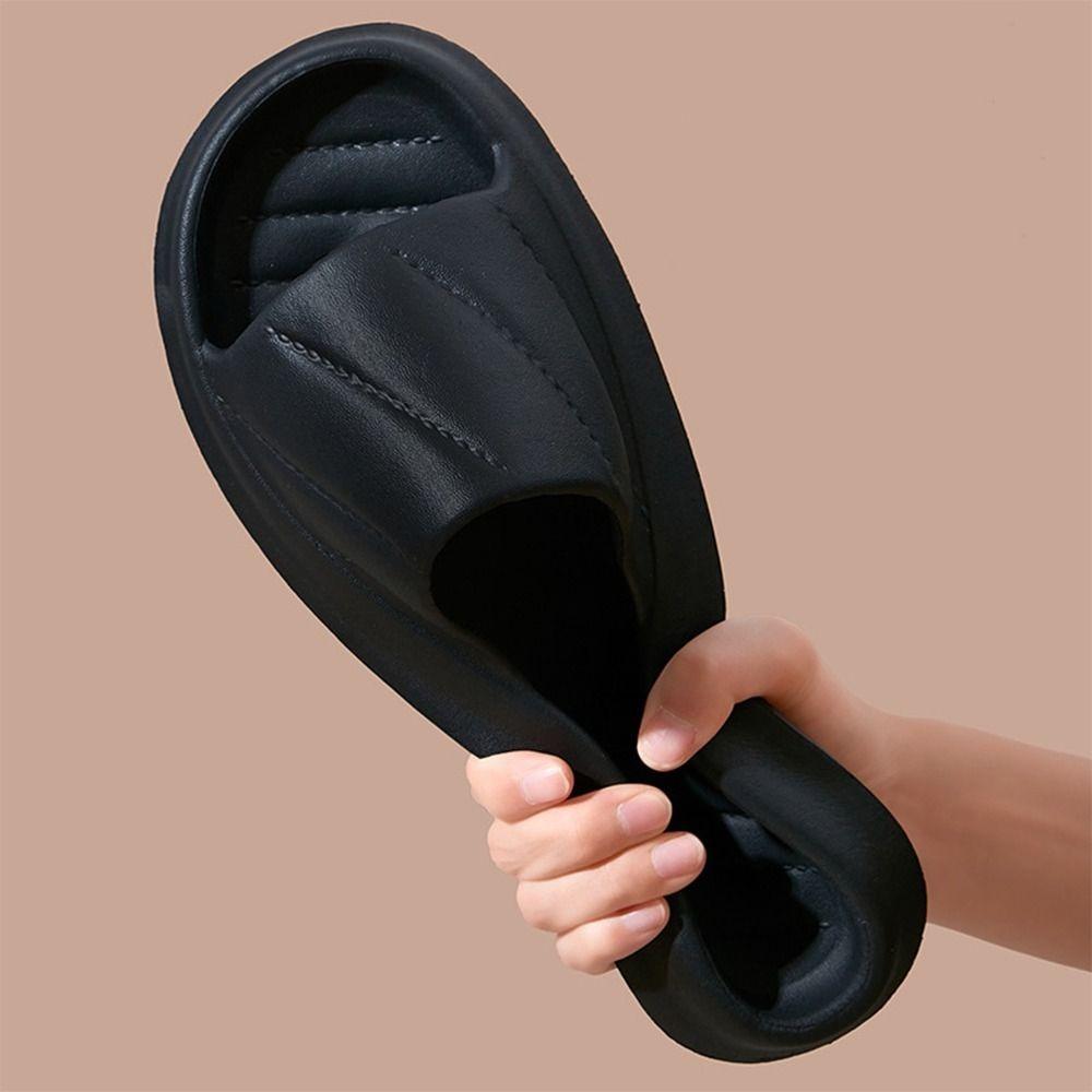 EVA Women's Slippers New Non-slip Stripe Decoration Bathroom Slippers Cute Soft Casual Shoes Outdoor Walking