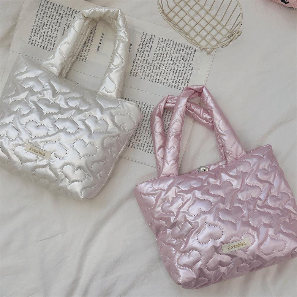 49221 Стеганая симпатичная маленькая квадратная сумка для завтрака и покупок