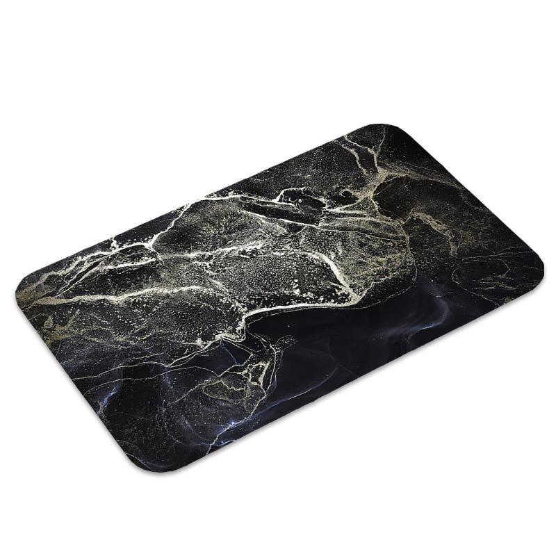 Luxury Marble Kitchen Mat Soft Thickened Kitchen Floor Mat Waterproof Non-slip Oil-proof Floor Mat Runner Rug