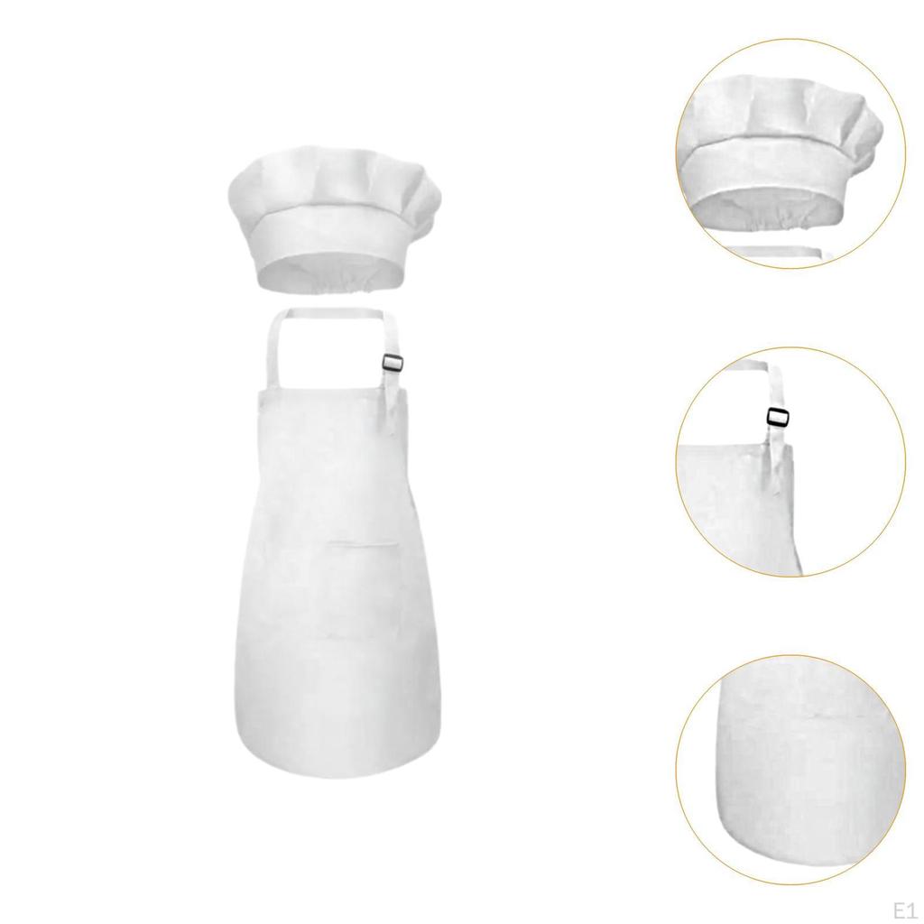 Детский фартук для рисования шеф-поваром с большим карманом для садовой кулинарии для девочек и мальчиков