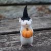 Handmade Halloween Felt Mouse Ornament Adorable Appearance Super Soft Desktop Mouse Doll Felt Decoration