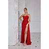 Elegant Off-Shoulder Evening Dress With Side Slit Long Gown Party Formal Event