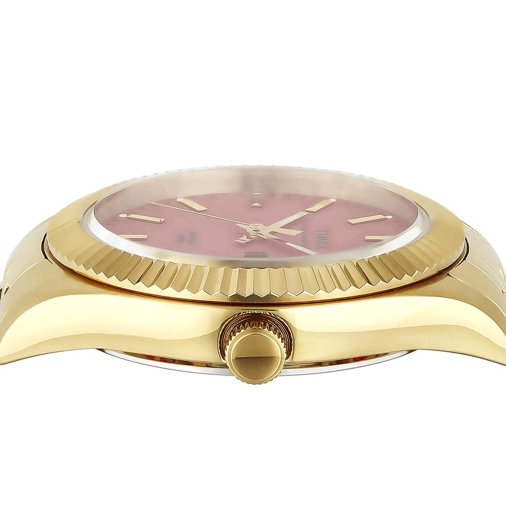 TIMEX Waterbury Quartz 5 ATM Водонепроницаемые Минеральное Стекло Оранжевый Циферблат Часы, Механизм, Водонепроницаемость, Стекло, Циферблат, TW2U82700, Женские [Оригинал]