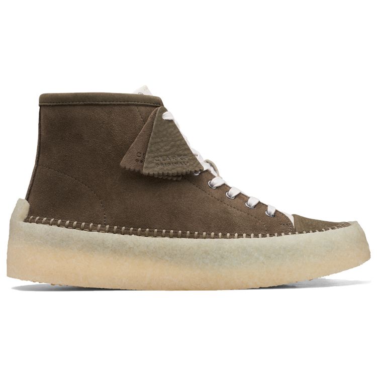 Clarks Кемпер Средняя кожа Модный тренд Спортивные Круглый носок На шнуровке Средняя высота Повседневная обувь Мужская повседневная обувь Армейский зеленый 261676967