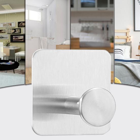 4Pcs Wall Hook Stylish Versatile Self-Adhesive Hooks Bathroom Shower Organizer for Towels Robes Clothes