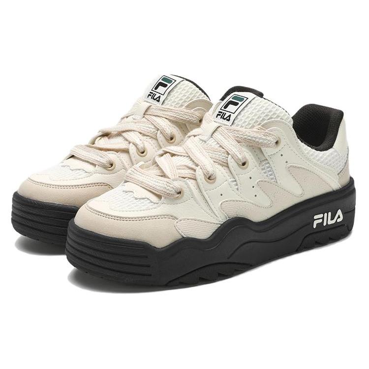 Fila Rosetta Яркие Текстильные, Синтетическая Кожа Низкие Повседневные Туфли Женские Черно-Белые F12W411204FGA