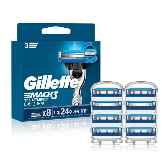 Gillette Mach3 Turbo Razor Blades 8-Pack