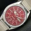ВИНТАЖНЫЕ АВТОМАТИЧЕСКИЕ SEIKO 5 6309A ВОССТАНОВЛЕННЫЕ ЯПОНСКИЕ МУЖСКИЕ ЧАСЫ С КРАСНЫМ ЦИФЕРБЛАТОМ a444642-1