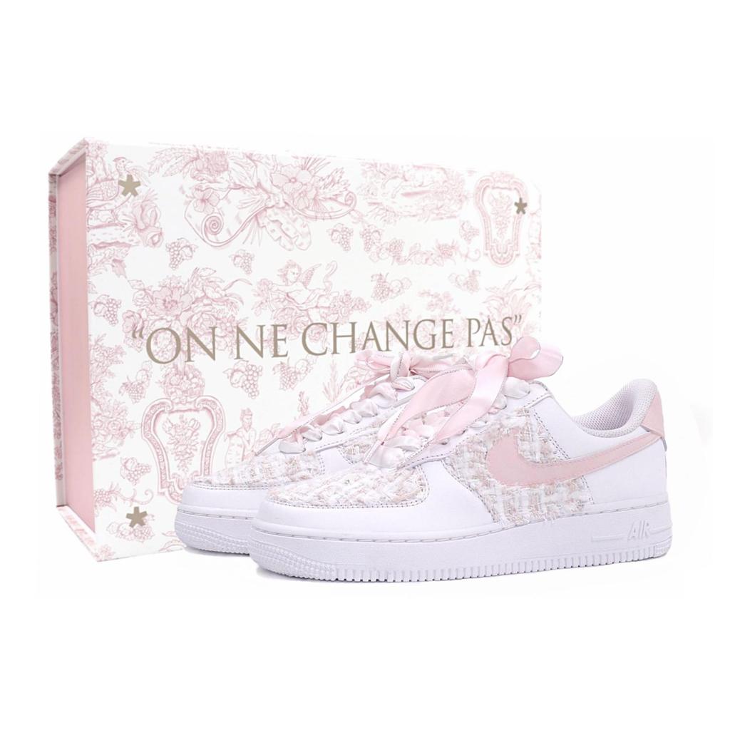 Nike Кроссовки Air Force 1 для скейтбординга Женские Низкие Розовые/Белые DD8959-100(Team25-S-BOX)