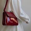 Autumn and Winter Harbor Wind Retro Armpit Bag Woman New Fashion Red Patent Leather Hand Bill Shoulder Bag Crossbody Bag