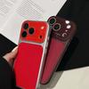 Винтажный кейс-конфетница из кожи личи для iPhone 17 16 15 14 13 Pro Max Матовая кожаная накладка Ударопрочное стекло Кристалл Большое окно Чехол для телефона