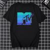 Men Clothing Retro T Shirt Vintage Rock Hip Hop Tv T Shirt Summer Unisex Casual Tshirt Mtv Music Television Graphic Tshirts Tees#Color(5)