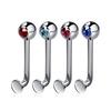 1Pc Stainless Steel Fashion Vertical Barbell Ring Genital Body Piercing Jewelry Gift
