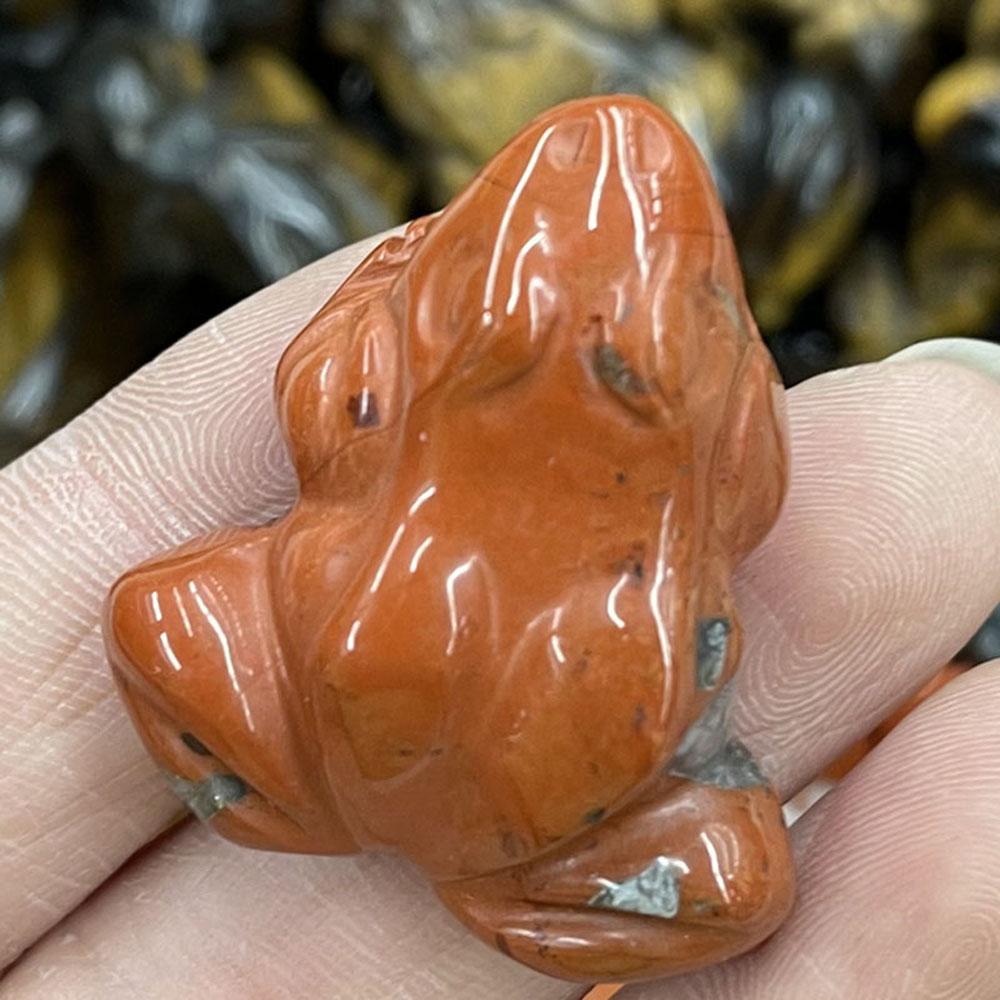 Натуральный полудрагоценный камень, предметы интерьера, форма лягушки, индийский агат, тигровый глаз, камень, кристаллы и камни, исцеление, украшение дома, подарок
