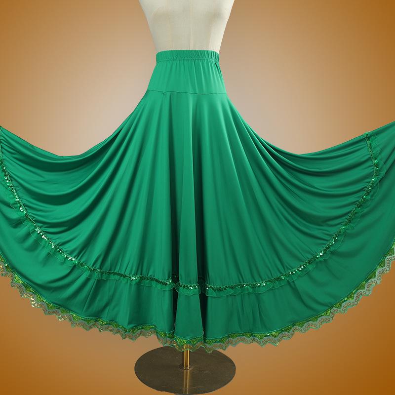 Square Dance Stage Costume: High Waist Ethnic Swing Skirt for Women (Adult, Spring/Summer)