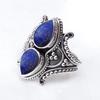 Lapis Lazuli Pear Gemstone Ring, Handmade Ring, Statement Ring, Boho Jewelry, Christmas Gift, 925 Silver Ring