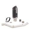 51MM Exhaust Pipe For Suzuki DR650 \ S \ SE 19-22 Motorcycle Muffler Mid Link Pipe Escape Connect Tube Slip On Stainless Steel