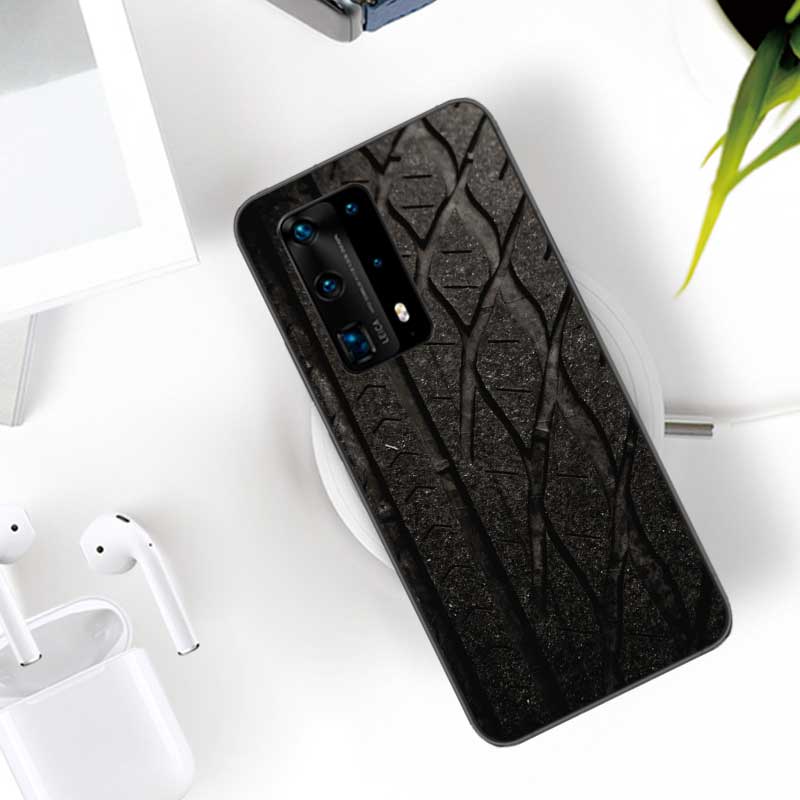 Мягкий прозрачный чехол для телефона с рисунком протектора шин для Huawei P30 Lite P10 P20 P40 P50 Pro Mate 40 Pro 30 20 10 Lite, силиконовый чехол