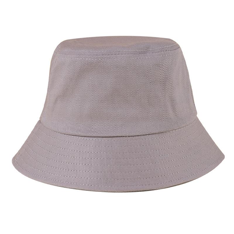 Custom Adult Cotton Bucket Hat Sublimated and Embroidered Wide Brim Round Hat for Summer Outdoor Use Solid Casual Style