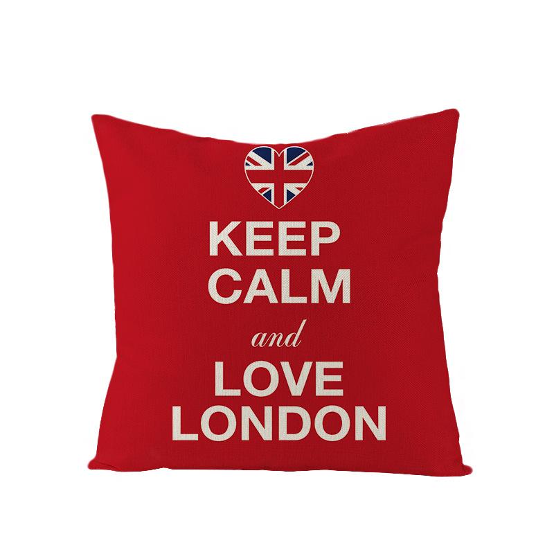 Nordic British Style Printed Throw Pillow Covers Polyester Sofa Cushion Cover For Home Use Living Room And Bedroom Headboard